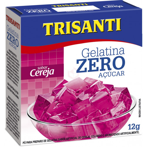 GELATINA ZERO ACUCAR Cereja TRISANTI 12gr