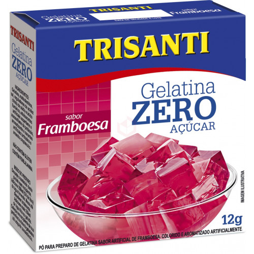 GELATINA ZERO ACUCAR Framboesa TRISANTI 12gr