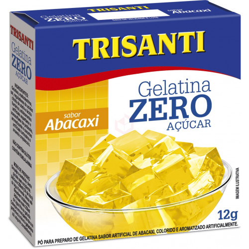 GELATINA ZERO ACUCAR Abacaxi TRISANTI 12gr