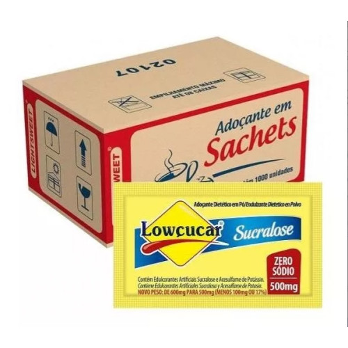 Adoçante Sucralose Blenda Lowçucar Sachê 1000x 06 gr