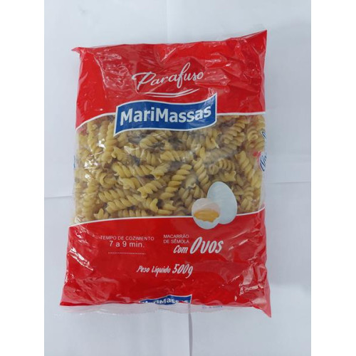 Macarrao Parafuso C/ Ovos Mari Massas 500gr