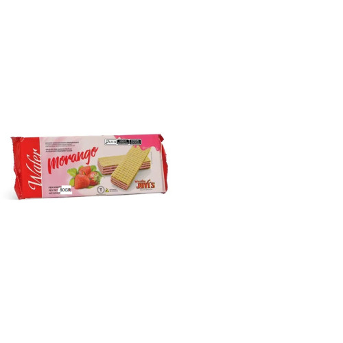 Biscoito Wafer Morango Juvis 80gr