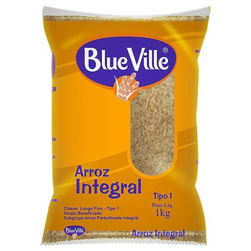 Arroz Integral Parboilizado Blue Ville 1kg